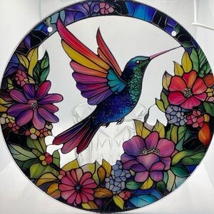 Suncatcher Acrylic Colourful Hummingbird Wildlife Decor Memorial Easter Gift